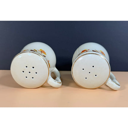 Hall's Autumn Leaf Salt & Pepper Shakers 4.5" Vintage Kitchenware Set