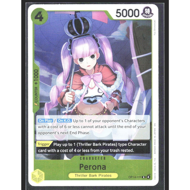 Perona The Azure Sea's Seven #OP14-111 Rare