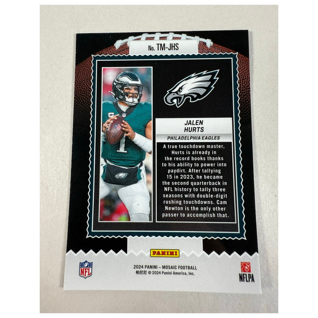 2024 Panini Mosaic Jalen Hurts Touchdown Masters #TM-JHS Insert Eagles QB NFL