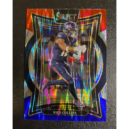 Nico Collins 2024 Select 86 Houston Texans Red Green Prizm