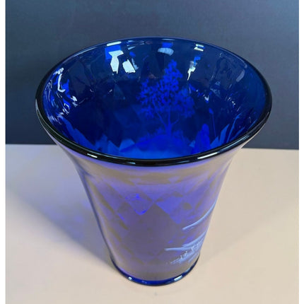 Fenton Art Glass 2010 Dad's Day Out Vase 2744EE Cobalt Hand Painted 8" OB