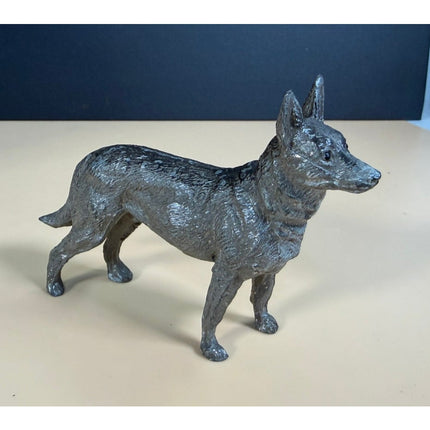 German Shepherd Pot Metal Figure 4" Vintage Dog Figurine Collectible