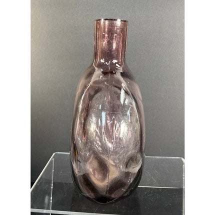 Clevenger Brothers 6" Purple Amethyst Flask Vintage Glass Bottle Collectible