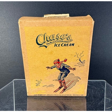 Vintage Chase’s Ice Cream Half-Pint Cardboard Container Antique Advertising