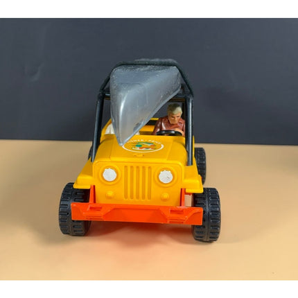 Fisher Price Jeep with Canoe Vintage Toy 10" Plastic Vehicle Outdoor Adventure