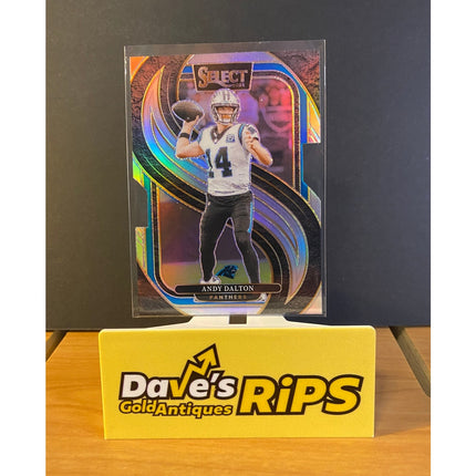 Andy Dalton 2024 Panini Select #106 Premier Level Diecut Prizm Carolina Panthers