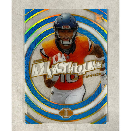 2024 Panini Illusions Troy Franklin Mystique Light Blue 132/299 RC #23 Broncos
