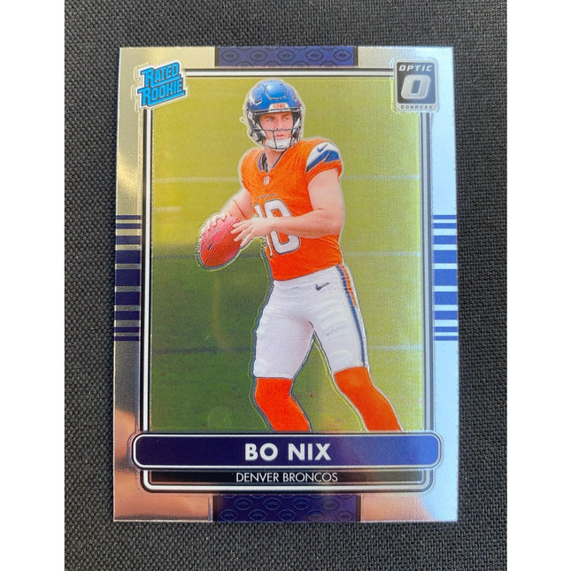 Bo Nix 2024 Optic 6 Rated Rookie Silver