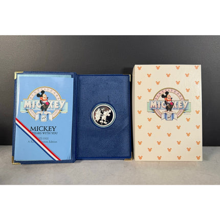 1988 Disney Mickey 60 Years – 1 ozt .999 Silver Round – Proof Limited Edition