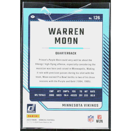 Warren Moon 2024 Donruss Press Proof Red #126 Minnesota Vikings