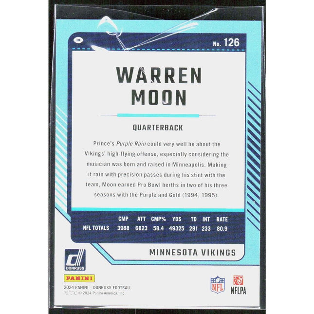 Warren Moon 2024 Donruss Press Proof Red #126 Minnesota Vikings