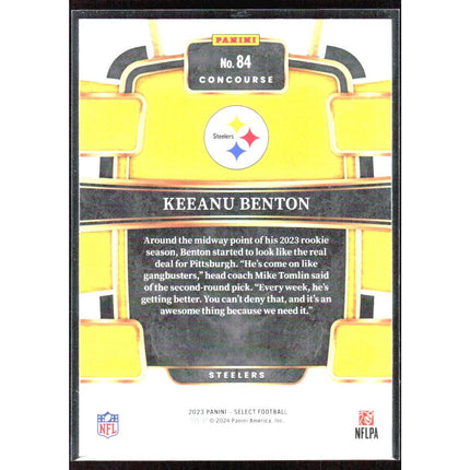 Keeanu Benton 2023 Panini Select #84 RC Pittsburgh Steelers