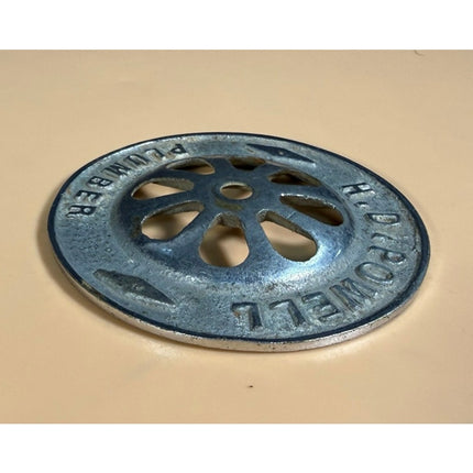 H.D. Powell Antique Plumber Drain Cover Sink Tub Shower Strainer