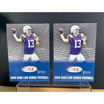 2026 Sage Low Series Football Blaster Boxes NIB Sealed 2 Box Set