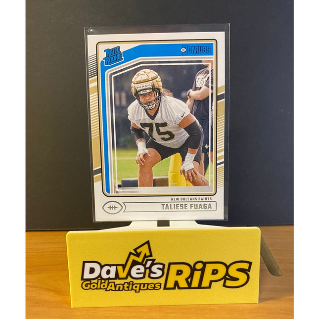 Taliese Fuaga 2024 Donruss #310 Rated Rookie RC Card New Orleans Saints