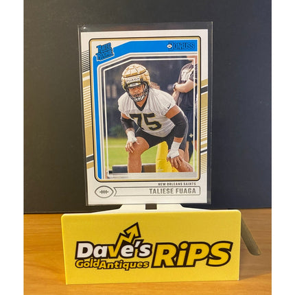 Taliese Fuaga 2024 Donruss #310 Rated Rookie RC Card New Orleans Saints