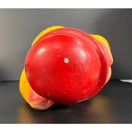 Clown Pig 11" Carnival Chalkware Figurine with Sparkles Vintage
