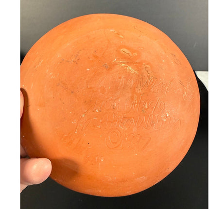 Redware Flower Dish Plate – Earthen Vessel Cincinnati Ohio – 1997