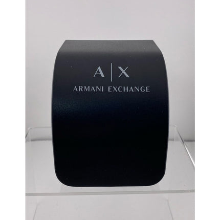 Armani Exchange AX1325 Chronograph Wristwatch – 44mm Black Silicone, Working!