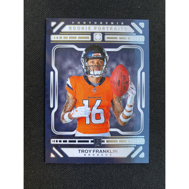 Troy Franklin 2024 Panini Photogenic Broncos Rookie Portraits #168