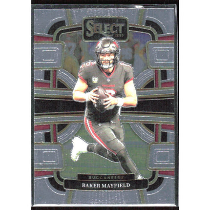 Baker Mayfield 2023 Panini Select Red and Yellow Prizms Die Cuts #92 Buccaneers