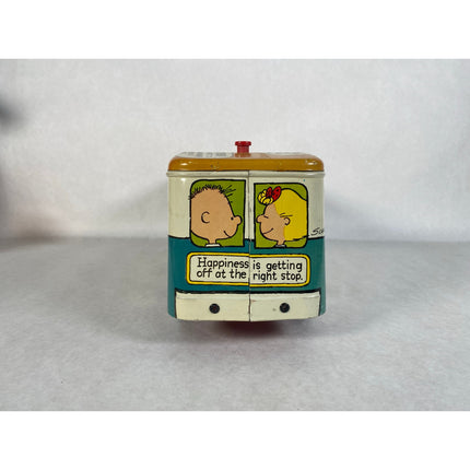 Chein Peanuts "Happiness is an Annual Outing" 1950s Toy Tin Bus