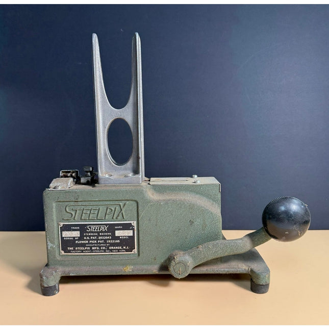 Steelpix Flower Pick Stemming Machine Model 35D Working Cast Iron Vintage
