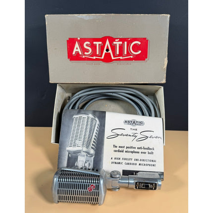 Astatic Model 77 Cardioid Multi-Impedance Vintage Microphone OB Untested