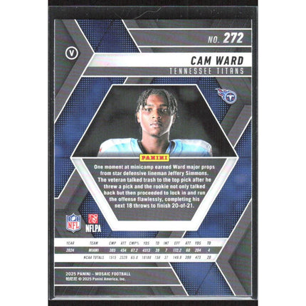 Cam Ward 2025 Panini Mosaic #272 RC Tennessee Titans