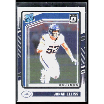 #257 Jonah Elliss 2024 Donruss Optic RC Denver Broncos