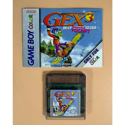 Gex 3 Deep Pocket Gecko Nintendo Game Boy Color GBC Game Cartridge