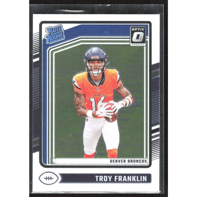 Donruss Optic #294 Troy Franklin 2024 RC Denver Broncos