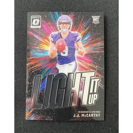 J.J. McCarthy 2024 Donruss Optic "Light It Up" #2 Rookie Insert Vikings QB