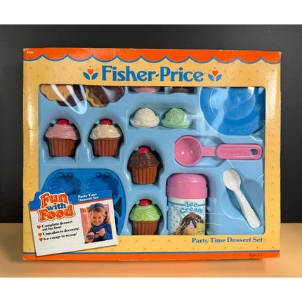Fisher-Price Party Time Dessert Time Complete in Original Box Vintage Playset
