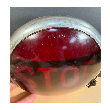 Vintage Balkamp Glass Stop Light LS 321 Automotive Lens Orig IH Price Sticker