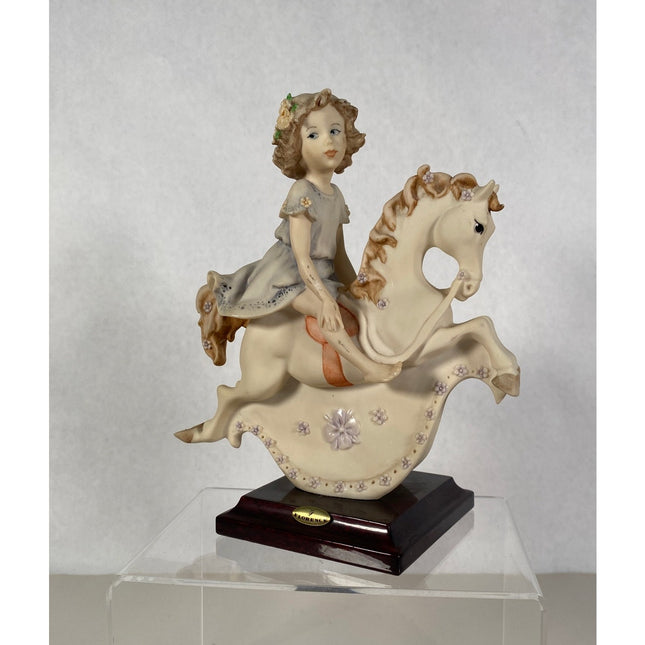 VTG 1986 Giuseppe Armani “Shy Rider” Rocking Horse Figurine 6" – Signed & Marked