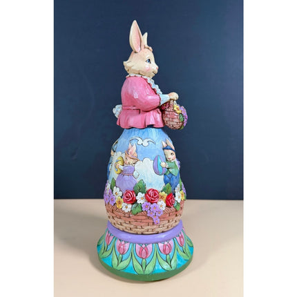 Jim Shore Heartwood Creek Easter's on Its Way Rotating Musical Bunny 4044668
