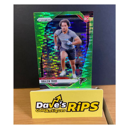 2024 Panini Prizm Bralen Trice RC #312 Green Neon Prizm Falcons Rookie Card