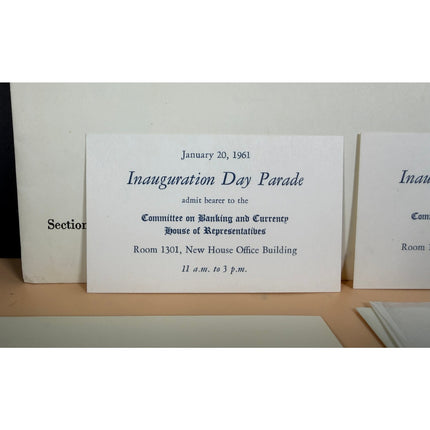 1961 Kennedy Johnson Presidential Inaugural Ceremonies Congress Invite Tickets