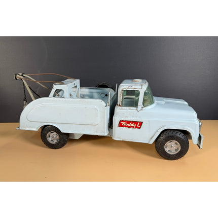 Vintage Buddy L Baby Blue Tow Truck 15" Toy Wrecker Collectible