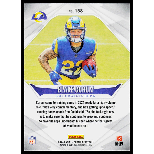 Blake Corum 2024 Panini Phoenix #158 RC Los Angeles Rams
