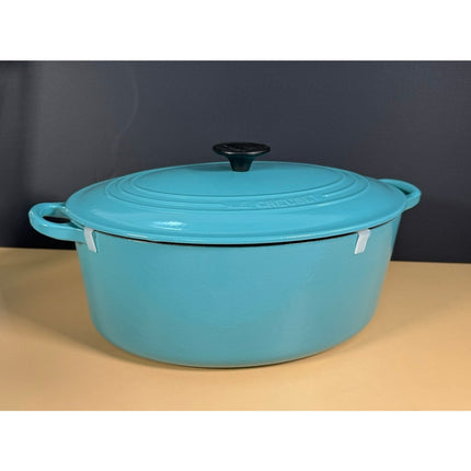 Le Creuset Turquoise Oval Dutch Casserole Oven 6.75 Qt Floor Sample MSRP $425