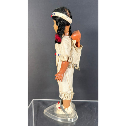 Knickerbocker 7” American Indian Doll Vintage Plush Figure Collectible