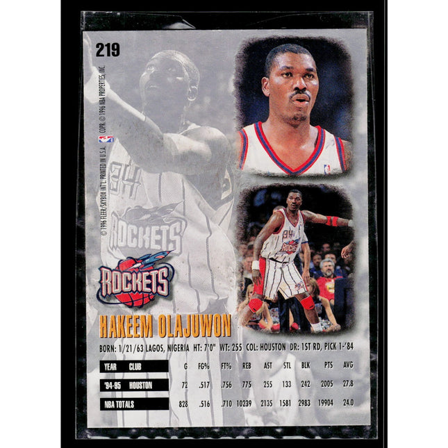 Hakeem Olajuwon 1995-96 Ultra #219 Houston Rockets