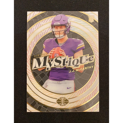 J.J. McCarthy 2024 Panini Illusions #8 RC Mystique Insert Vikings