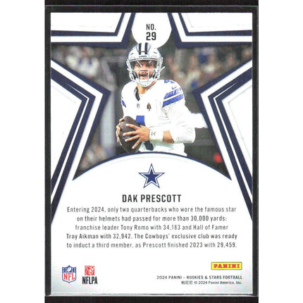 Dak Prescott 2024 Panini Rookies & Stars Red #29 Dallas Cowboys