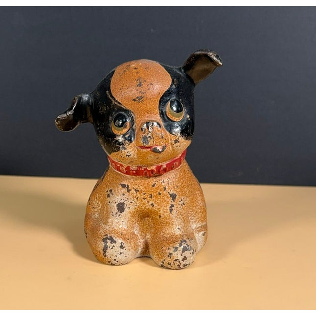 Vintage Hubley Fido Dog Cast Iron Coin Bank Antique Toy Collectible