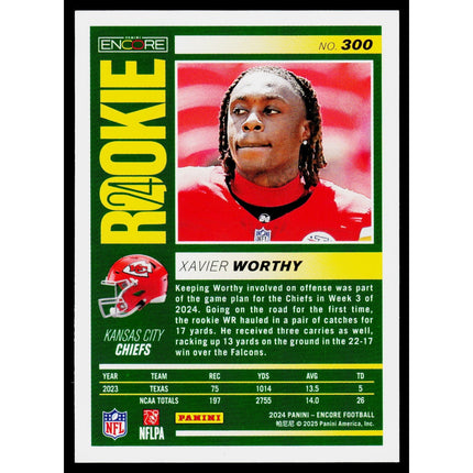 Xavier Worthy 2024 Panini Encore #300 RC Kansas City Chiefs