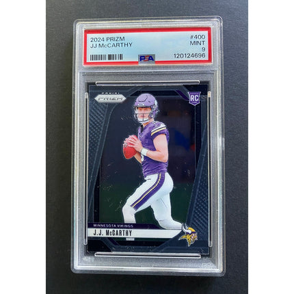 2024 Panini Prizm JJ McCarthy RC 400 PSA 9 Vikings Rookie Card