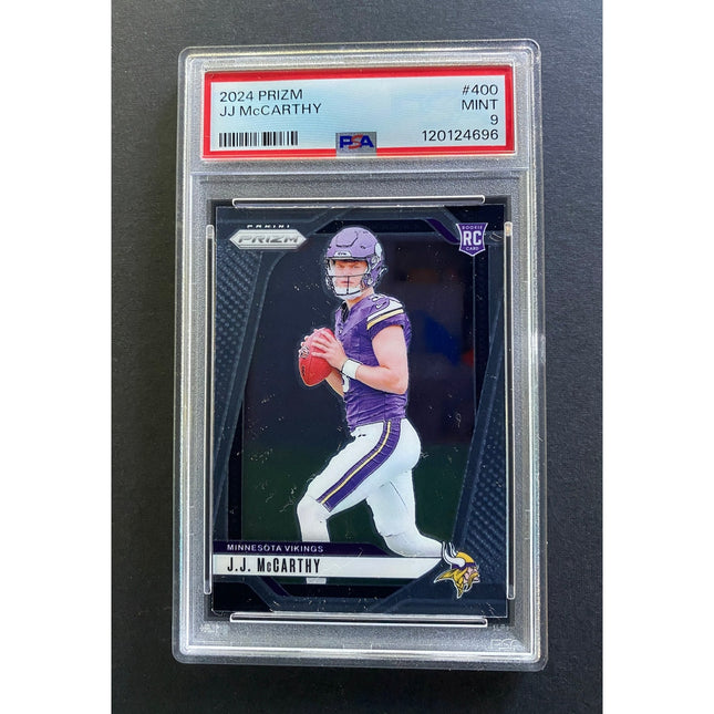 2024 Panini Prizm JJ McCarthy RC 400 PSA 9 Vikings Rookie Card